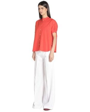 Aspesi Overhemden ,Oranje ,Katoen Guru Korte Mouw Shirt - Rood