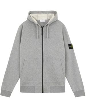 Stone Island Hoodies & Sweatvesten ,Grijs ,Katoen Katoenen Hoodie Tracksuit Top
