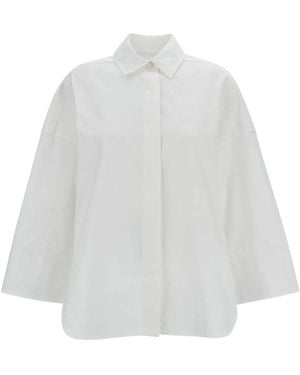 Alberto Biani Long Sleeve Cotton Shirt - Wit