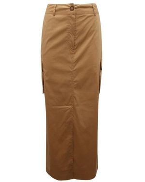 D.exterior Maxi Skirts - Brown