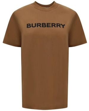 Burberry Monochromes Margot T-Shirt Mit Ikonischem Monogramm - Braun