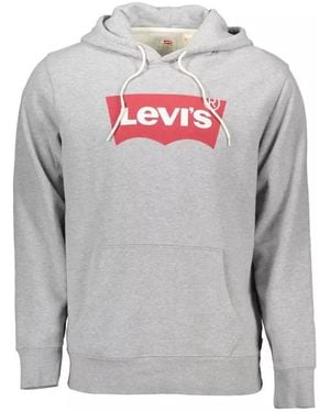 Levi's Großer Hoher Grafik-Hoodie - Grau