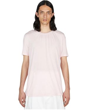 AARON ESH Tops ,Roze ,T-Shirt Met Gerimpelde Halslijn