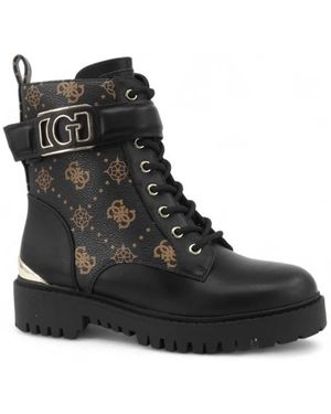 Guess Lace-Up Boots - Black
