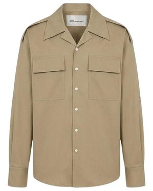 Ami Paris Overhemden ,Katoen Saharienne Shirt - Naturel