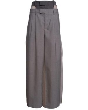 Erika Cavallini Semi Couture Wide Trousers - Grey