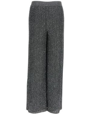 Missoni Broeken ,Grijs ,Pailletten Wijde Broek