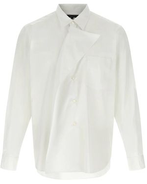 Comme des Garçons Asymmetrisches Hemd Mit Einsätzen - Weiß