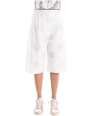 Brand Unique Cropped Broeken - Wit