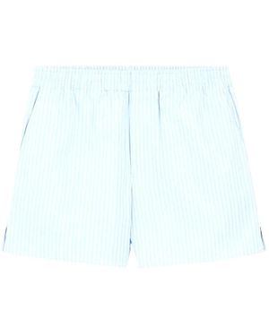 Ami Paris Korte Broeken ,Blauw ,Short Raye - Wit