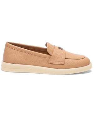 Casadei Passage Loafer With C-chain - Natural
