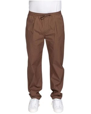 Amaranto Straight Trousers - Marrón