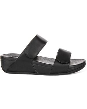 Fitflop Verstellbare Ledersandalen Für Frauen - Schwarz