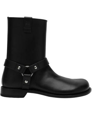 Loewe Schoenen ,Zwart ,Leer Stivale Basso Enkellaarsjes