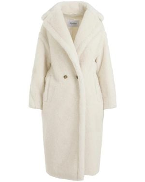 Max Mara Double-Breasted Coats - Blanco