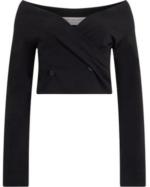 Philosophy Di Lorenzo Serafini Cropped Wrap Top - Zwart