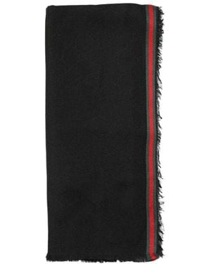 Gucci Luxuriöser Gestreifter Wollschal - Schwarz