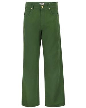 Max Mara Broeken ,Groen ,Katoen Onorata Wijde Broek