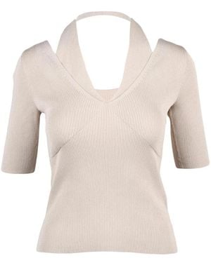 Miss Sixty Tops ,Sottogiacca Stretch Top - Naturel