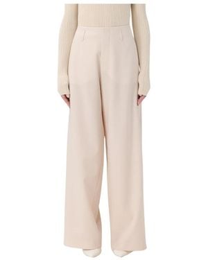 Philosophy Di Lorenzo Serafini Wide Trousers - Natural