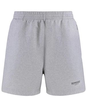 Represent Baumwoll bermuda shorts mit taschen - Grau