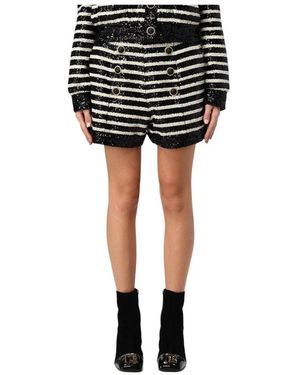 ショートパンツ BALMAIN Woman Short Black DF1PA265XJ31 EAB Balmain Outlet: Short woman - Black | Balmain short