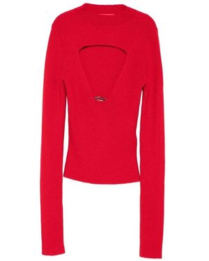 DIESEL Round-Neck Knitwear - Rosso