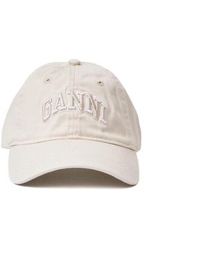 Ganni Baseball Cap - Wit