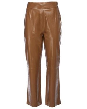 Arma Leather Trousers - Marron