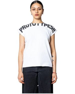 PROTOTYPES Weiße Waffel Muscle Tee