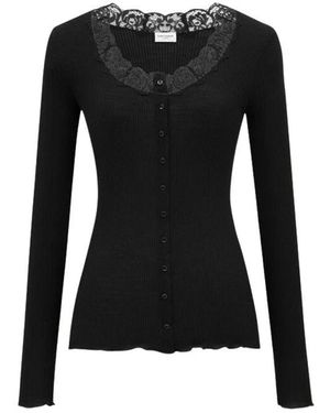 Saint Laurent Laced Cardigan - Zwart