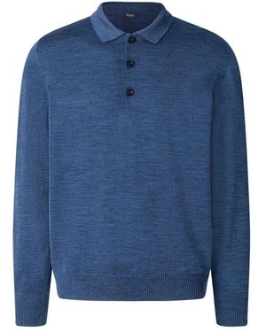 Maerz Polo Kragen Pullover - Blau