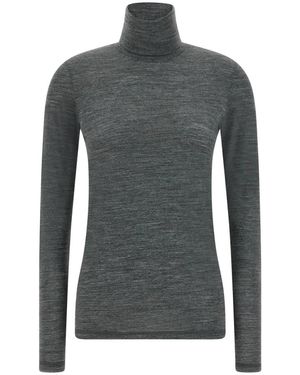Jil Sander Tops ,Grijs ,Wol T-Shirts