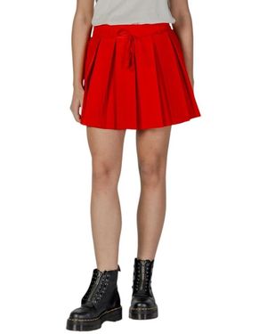 ONLY Rokken ,Rood ,Polyester Onlmarine Life Mw String Pleat Tlr Mini Rok