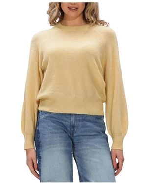 co'couture Truien & Vesten ,Geel ,Linnen Truien & Vesten Ronan O-Knit - Blauw
