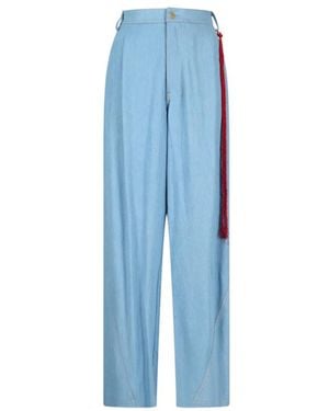 DARKPARK Straight Trousers - Blue