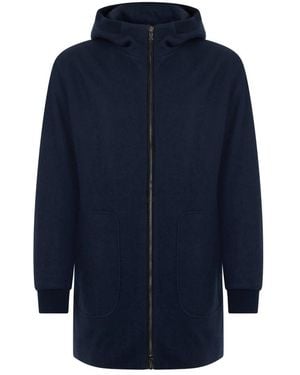 Fedeli Knielanger Mantel Mit Kapuze - Blau