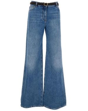 Elisabetta Franchi Wide Jeans - Blu