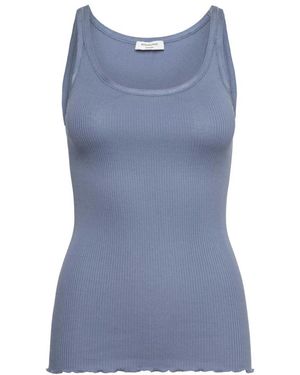Rosemunde Feminine Zijden Rand Top Infinity - Blauw