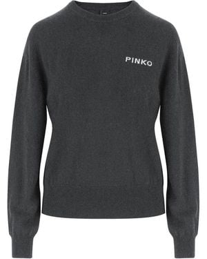 PINKO Round-Neck Knitwear - Gris