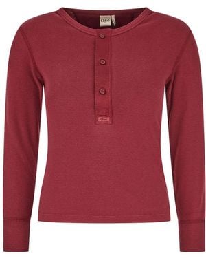 Chloé Long Sleeve Tops - Rojo
