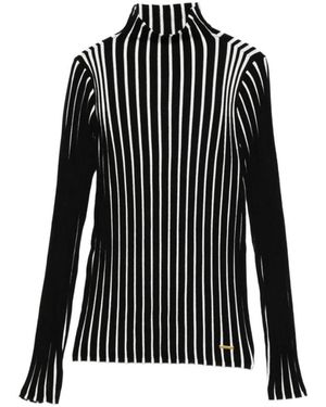 Twinset Truien & Vesten ,Zwart ,Polyester Mock Neck Pullover
