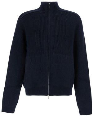 Emporio Armani Wollcardigan Mit Reißverschluss - Blau