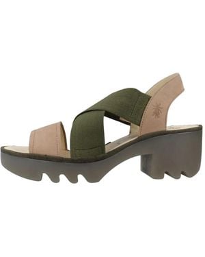 Fly London High Heel Sandals - Vert