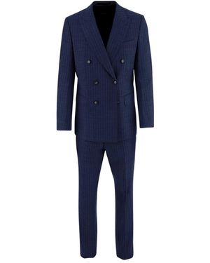 BOSS Kostuums ,Blauw ,Wol Stretchwollen Pak
