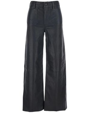 FRAME Leather Trousers - Bleu