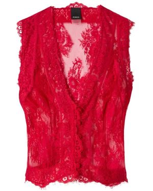 Pinko Tops ,Rood ,Katoen Grazioso Tank Top