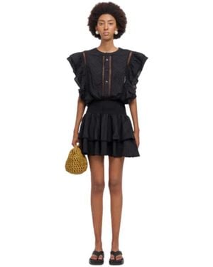 WEILI ZHENG Short Dresses - Black