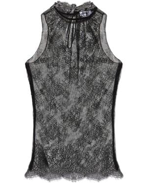 McQueen Sleeveless Tops - Gray