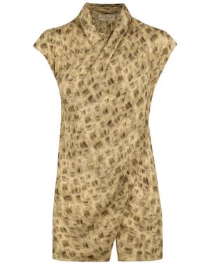 Cortana Sleeveless Tops - Metallic
